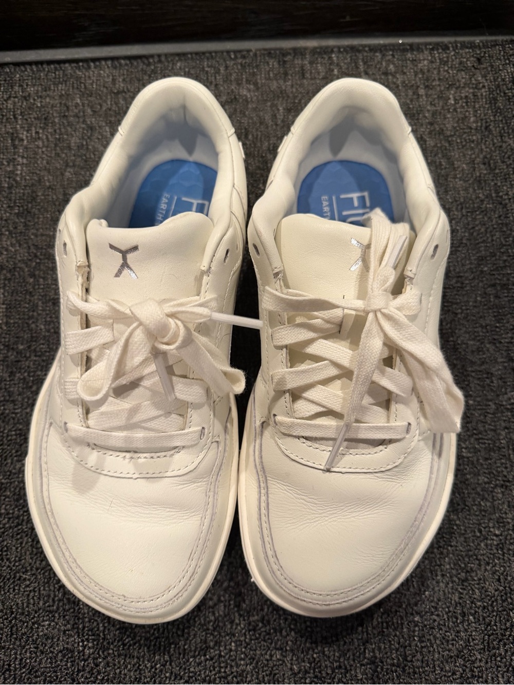 Women’s White Leather Athletic Sneakers